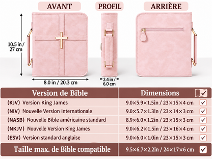 Housse de Bible – Croix dorée