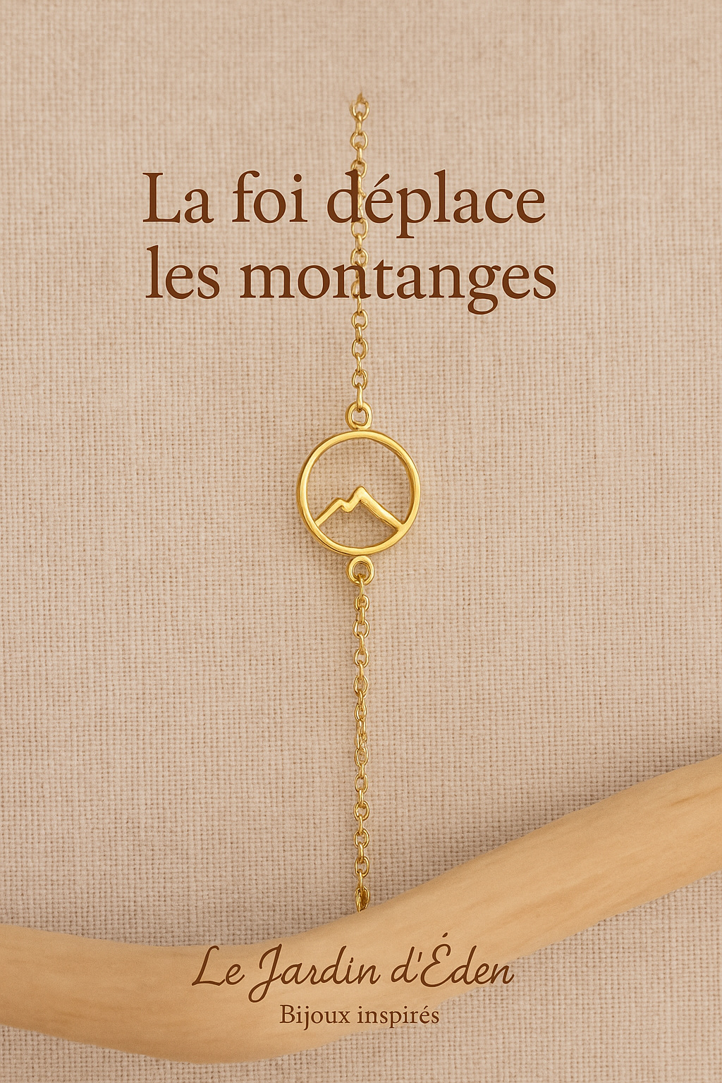 Bracelet - " Faith Can Move Mountains"