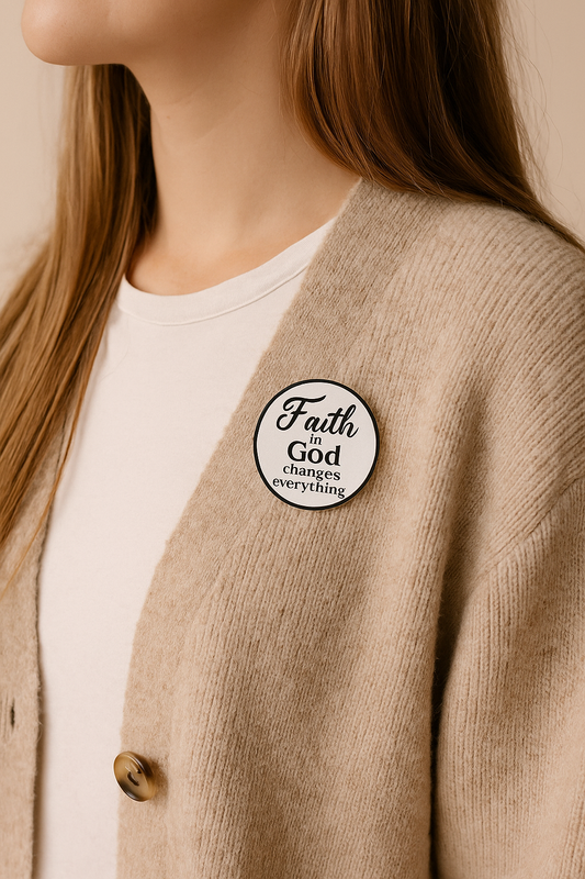 Broche “Faith in God” – La foi change tout ✨ Faith in God” Brooch – Faith changes everything ✨