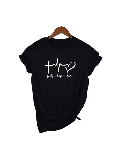 T-shirt chrétien « Foi • Espérance • Amour »