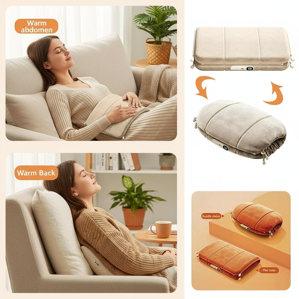 Coussin Chauffant en velours - Confort & Détente Instantanée